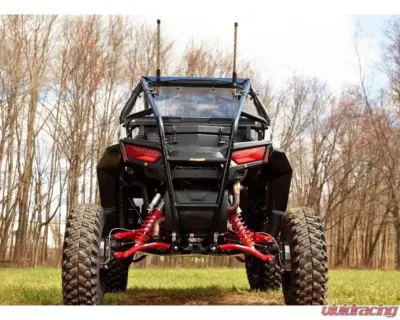 SuperATV 4" Dual Billet Portal Gear Lift Kit w/ 15% Gear Reduction & Frame Stiffener Polaris RZR 900 2 Seater 2015-2020 - PGHD-1-44-152-B-FS