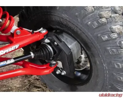 SuperATV 4" Dual Billet Portal Gear Lift Kit w/ 15% Gear Reduction & Frame Stiffener Polaris RZR 900 2 Seater 2015-2020 - PGHD-1-44-152-B-FS