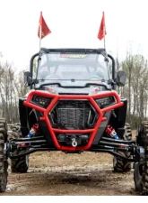 SuperATV 4" Dual Billet Portal Gear Lift Kit w/ 15% Gear Reduction & Frame Stiffener Polaris RZR XP Turbo S 2 Seater 2018-2021                                     - PGHD-1-75-152-B-FS - Image 2