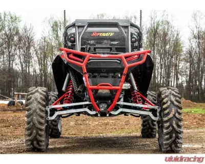 SuperATV 4" Dual Billet Portal Gear Lift Kit w/ 15% Gear Reduction & Frame Stiffener Polaris RZR XP Turbo S 2 Seater 2018-2021 - PGHD-1-75-152-B-FS