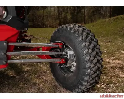 SuperATV 4" Dual Billet Portal Gear Lift Kit w/ 15% Gear Reduction & Frame Stiffener Can-AM Maverick X3 2017+ - PGHD-7-72-151-B-FS