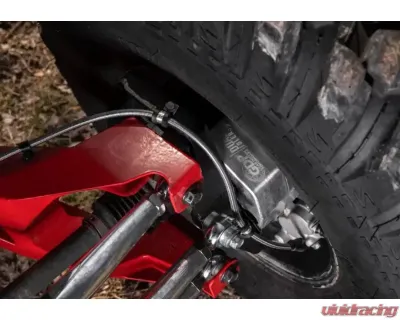 SuperATV 4" Dual Billet Portal Gear Lift Kit w/ 15% Gear Reduction & Frame Stiffener Can-AM Maverick X3 2017+ - PGHD-7-72-151-B-FS