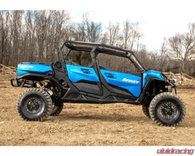 SuperATV 4" Dual Billet Portal Gear Lift Kit w/ 15% Gear Reduction & Frame Stiffener Can-Am Commander 2 Seat 2021+ - PGHD-7-92-151-B-FS