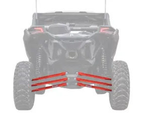 SuperATV 64 Inch Wide Red Boxed Radius Arms Complete Kit (6 Rods) Can-AM Maverick X3 2017+