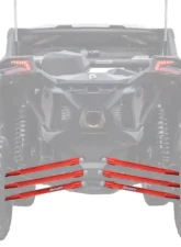 SuperATV 64 Inch Wide Red Boxed Radius Arms Complete Kit (6 Rods) Can-AM Maverick X3 2017+                                     - RA-CA-X3-001-14 - Image 5