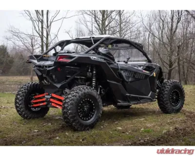 SuperATV 64 Inch Wide Red Boxed Radius Arms Complete Kit (6 Rods) Can-AM Maverick X3 2017+ - RA-CA-X3-001-14