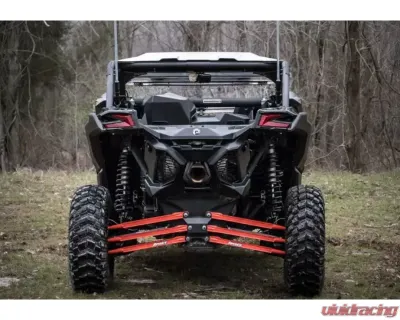 SuperATV 64 Inch Wide Red Boxed Radius Arms Complete Kit (6 Rods) Can-AM Maverick X3 2017+ - RA-CA-X3-001-14
