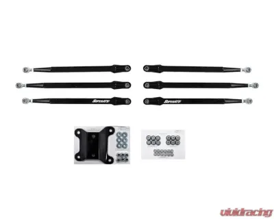 SuperATV 64 Inch Wide Red Boxed Radius Arms Complete Kit (6 Rods) Can-AM Maverick X3 2017+ - RA-CA-X3-001-14