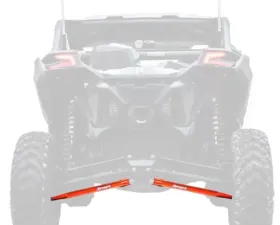 SuperATV 64 Inch Wide Red Boxed Radius Lower Arms (2 Rods) Can-AM Maverick X3 2017+