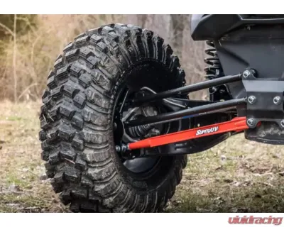 SuperATV 64 Inch Wide Red Boxed Radius Lower Arms (2 Rods) Can-AM Maverick X3 2017+ - RA-CA-X3-001-B2-14