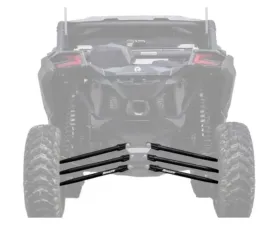 SuperATV 64 Inch Wide Black Tubed Radius Arms Complete Kit (6 Rods) Can-AM Maverick X3 2017+