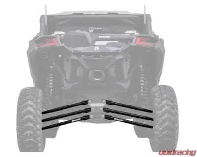 SuperATV 64 Inch Wide Black Tubed Radius Arms Complete Kit (6 Rods) Can-AM Maverick X3 2017+ - RA-CA-X3-TU-02