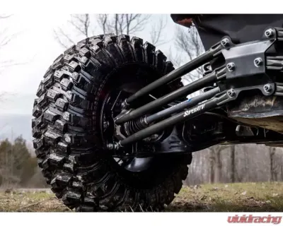 SuperATV 64 Inch Wide Black Tubed Radius Arms Complete Kit (6 Rods) Can-AM Maverick X3 2017+ - RA-CA-X3-TU-02