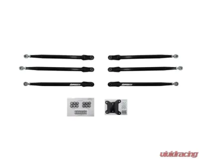 SuperATV 64 Inch Wide Black Tubed Radius Arms Complete Kit (6 Rods) Can-AM Maverick X3 2017+ - RA-CA-X3-TU-02