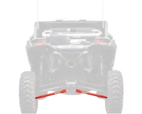 SuperATV 64 Inch Wide Red Tubed Radius Lower Arms (2 Rods) Can-AM Maverick X3 2017+