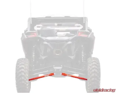 SuperATV 64 Inch Wide Red Tubed Radius Lower Arms (2 Rods) Can-AM Maverick X3 2017+ - RA-CA-X3-TU-B2-14