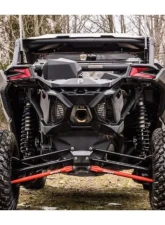 SuperATV 64 Inch Wide Red Tubed Radius Lower Arms (2 Rods) Can-AM Maverick X3 2017+                                     - RA-CA-X3-TU-B2-14 - Image 4