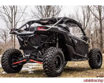 SuperATV 64 Inch Wide Red Tubed Radius Lower Arms (2 Rods) Can-AM Maverick X3 2017+ - RA-CA-X3-TU-B2-14