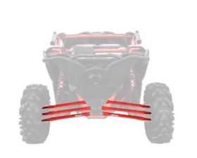 SuperATV 72 Inch Wide Red Boxed Radius Arms Complete Kit (6 Rods) Can-AM Maverick X3 2017+