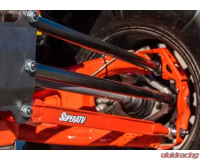 SuperATV 72 Inch Wide Red Boxed Radius Lower Arms (2 Rods) Can-AM Maverick X3 2017+ - RA-CA-X3RS-BX-B2-14