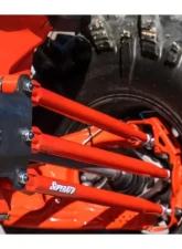SuperATV 72 Inch Wide Red Tubed Radius Arms Complete Kit (6 Rods) Can-AM Maverick X3 2017+                                     - RA-CA-X3RS-TU-14 - Image 3