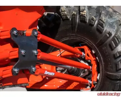 SuperATV 72 Inch Wide Red Tubed Radius Arms Complete Kit (6 Rods) Can-AM Maverick X3 2017+ - RA-CA-X3RS-TU-14