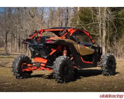 SuperATV 72 Inch Wide Red Tubed Radius Lower Arms (2 Rods) Can-AM Maverick X3 2017+ - RA-CA-X3RS-TU-B2-14