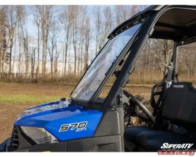SuperATV Scratch-Resistant Flip Windshield Polaris Ranger SP 570 2016-2023 - FWS-P-RAN570-001-70