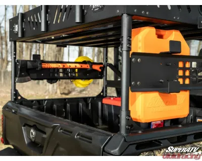SuperATV Extruded Aluminum Raised Bed Rack w/ 1 Shelf Can-Am Defender HD 5 2017-2021 - RBR-CA-DEF-K1
