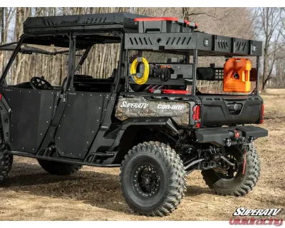 SuperATV Extruded Aluminum Raised Bed Rack w/ 1 Shelf Can-Am Defender HD 5 2017-2021 - RBR-CA-DEF-K1