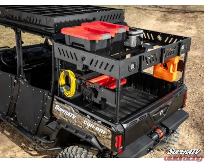 SuperATV Extruded Aluminum Raised Bed Rack w/ 1 Shelf Can-Am Defender HD 5 2017-2021 - RBR-CA-DEF-K1