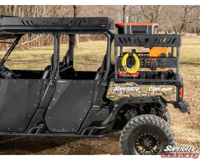 SuperATV Extruded Aluminum Raised Bed Rack w/ 1 Shelf Can-Am Defender HD 5 2017-2021 - RBR-CA-DEF-K1