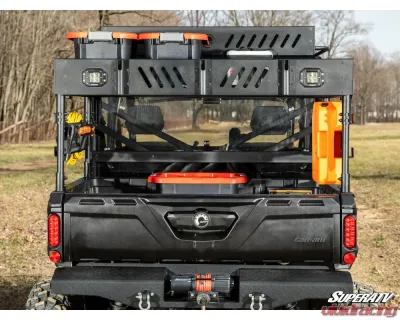 SuperATV Extruded Aluminum Raised Bed Rack w/ 1 Shelf Can-Am Defender HD 5 2017-2021 - RBR-CA-DEF-K1