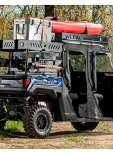 SuperATV Extruded Aluminum Raised Bed Rack w/ 2 Recessed Lights Polaris Ranger XP 1000 2017+                                     - RBR-P-RAN1K-K2 - Image 2