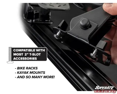 SuperATV Extruded Aluminum Raised Bed Rack w/ 2 Recessed Lights Polaris Ranger XP 1000 2017+ - RBR-P-RAN1K-K2