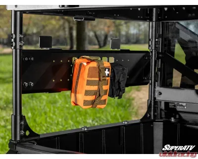 SuperATV Extruded Aluminum Raised Bed Rack w/ 2 Recessed Lights Polaris Ranger XP 1000 2017+ - RBR-P-RAN1K-K2