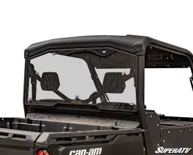 SuperATV Rear Windshield Scratch Resistant Polycarbonate Light Tint - No Print Can-Am Defender 2016+