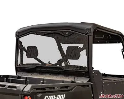SuperATV Rear Windshield Scratch Resistant Polycarbonate Light Tint - No Print Can-Am Defender 2016+ - RWS-CA-DEFXMR-72