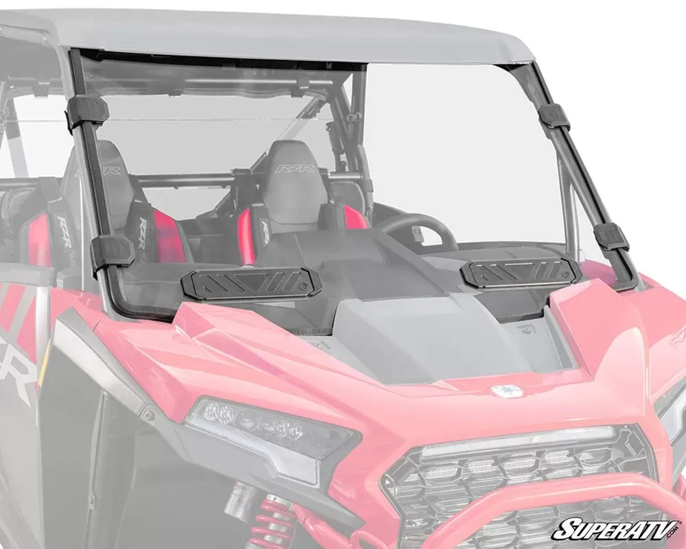 SuperATV Scratch Resistant Polycarbonate (Clear) Vented Full Windshield Polaris RZR XP 1000 2024+ - WS-P-RZRXP-V-70
