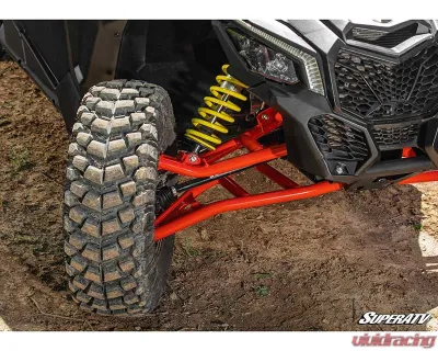 SuperATV Black 64" Wide Atlas Pro A-Arms w/out Ball Joints Can-Am Maverick X3 2017+ - AA-CA-X3-HC-001-02