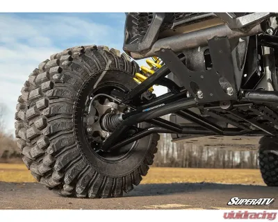 SuperATV Black 64" Wide Atlas Pro A-Arms w/out Ball Joints Can-Am Maverick X3 2017+ - AA-CA-X3-HC-001-02