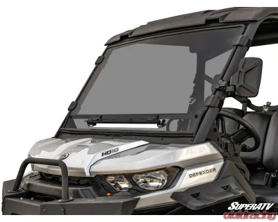 SuperATV Scratch Resistant Vented Full Windshield Can-Am Defender - WS-CA-DEF-V-001-73