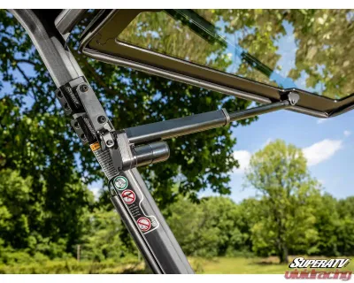 SuperATV MaxDrive Power Flip Glass Windshield Can-Am Defender 2016+ - FGWS-CA-DEF-01