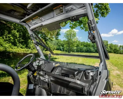 SuperATV MaxDrive Power Flip Glass Windshield Can-Am Defender 2016+ - FGWS-CA-DEF-01