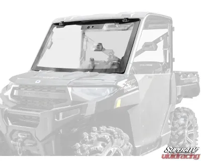 SuperATV MaxDrive Power  Flip Glass Windshield Polaris Ranger XP 1000 2015-2021+ - FGWS-P-RAN1K