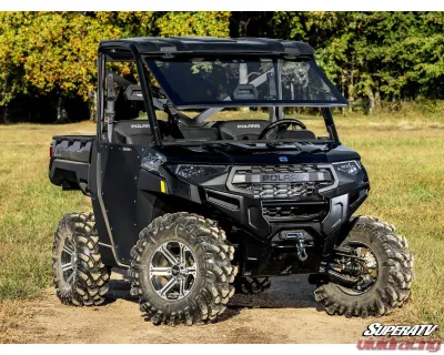 SuperATV MaxDrive Power  Flip Glass Windshield Polaris Ranger XP 1000 2015-2021+ - FGWS-P-RAN1K