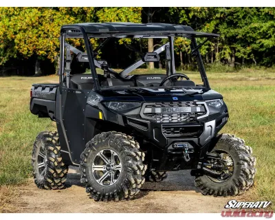 SuperATV MaxDrive Power  Flip Glass Windshield Polaris Ranger XP 1000 2015-2021+ - FGWS-P-RAN1K