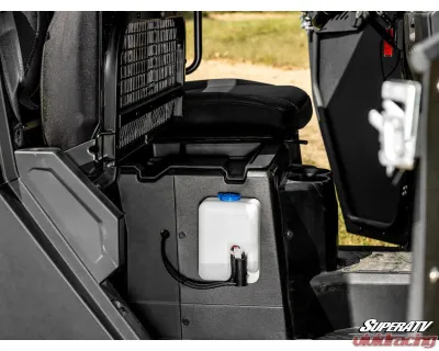 SuperATV MaxDrive Power  Flip Glass Windshield w/ Washer  &  Wiper kit Polaris Ranger XP 1000 2015-2021+ - FGWS-P-RAN1K-W
