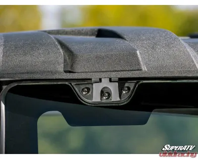 SuperATV MaxDrive Power  Flip Glass Windshield w/ Washer  &  Wiper kit Polaris Ranger XP 1000 2015-2021+ - FGWS-P-RAN1K-W