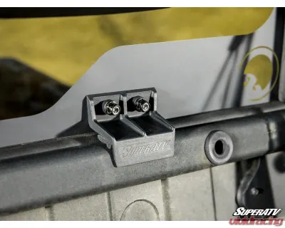 SuperATV Rear Glass Windshield w/ SuperATV Roof Can-Am Defender 2016-2025 - RGW-CA-DEF-001